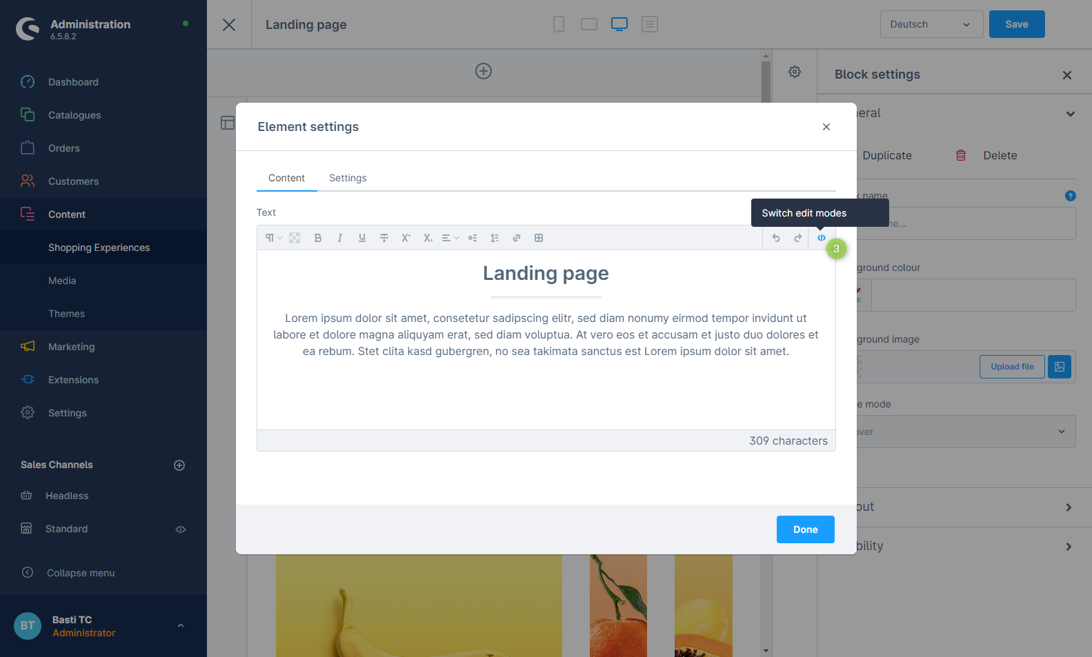 Inserting images into text fields, figure 2