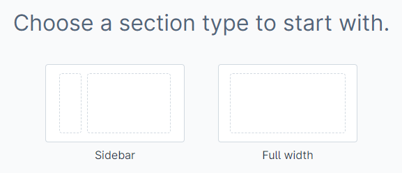 Section types (Sizing mode)