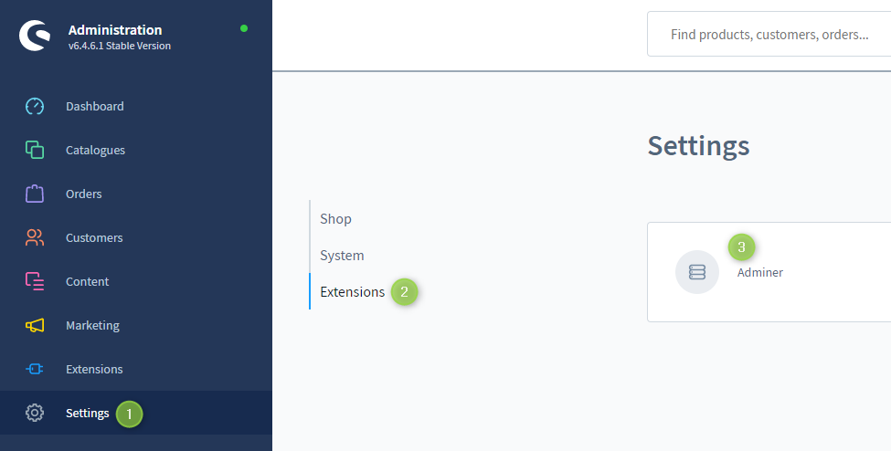 Editing the database with the Adminer, figure 3