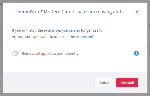 Uninstalling ThemeWare®, figure 2