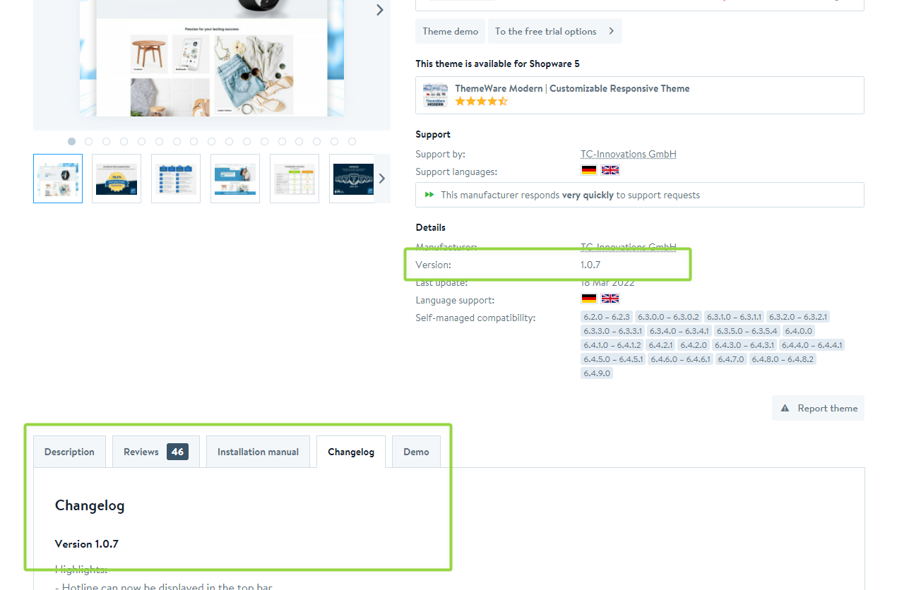 ThemeWare® Modern product page